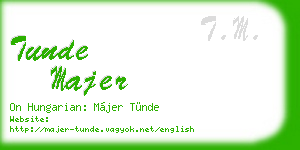 tunde majer business card