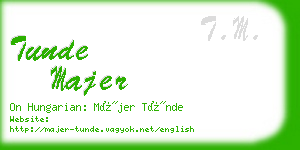 tunde majer business card